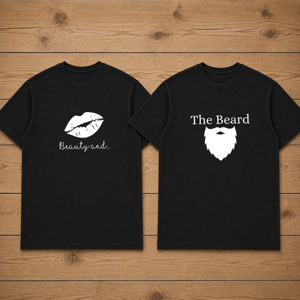 Beauty And The Beard Matching Couples T-shirt