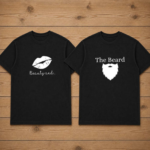 Beauty And The Beard Matching Couples T-shirt