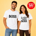 Boss And The Real Boss Matching Couples T-Shirt (Set of 2)