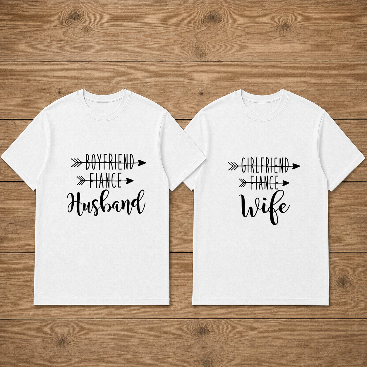 Boyfriend Girlfriend Fiance Matching Couples T-shirt