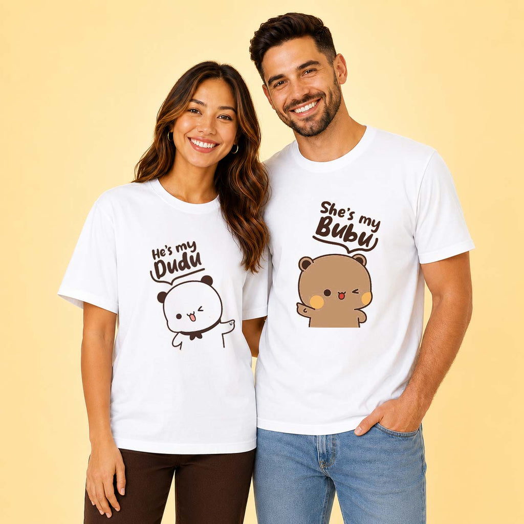 Bubu and Dudu Couple Matching Bear T-shirt
