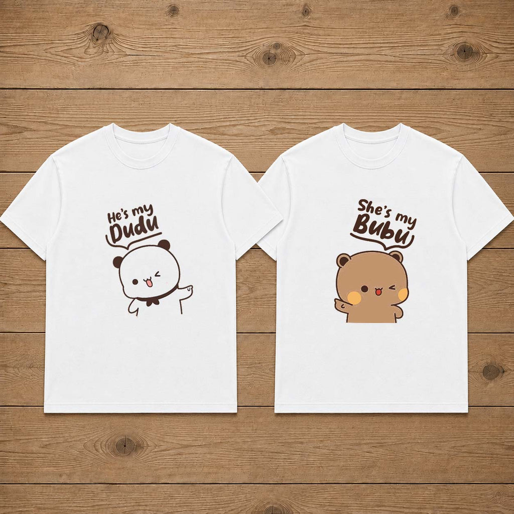 Bubu and Dudu Couple Matching Bear T-shirt