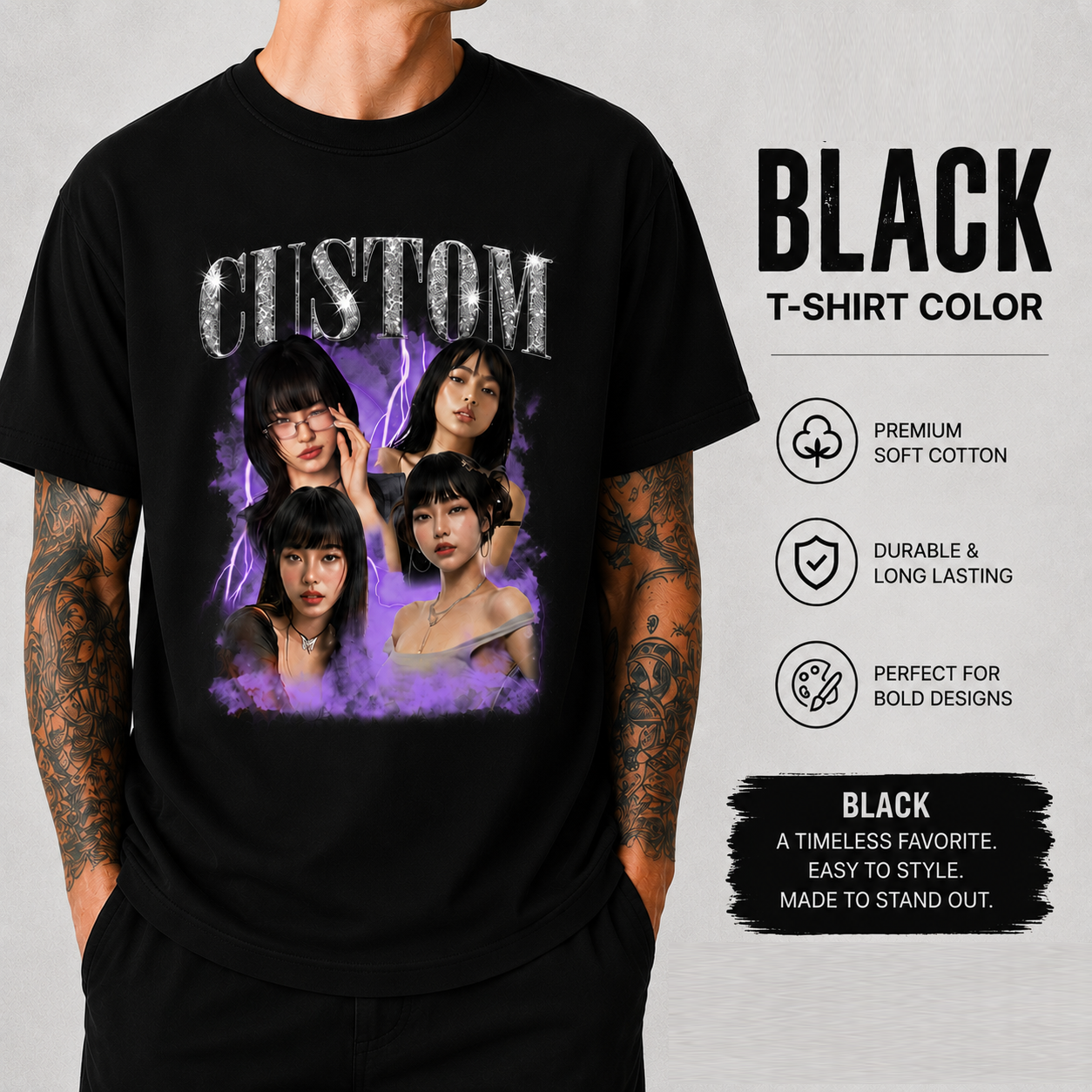 Custom Matching Couple T-shirt Custom acid washed t-shirt Custom Vintage T-shirt