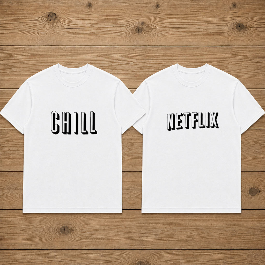 Chill Netflix Matching Couples T-shirt