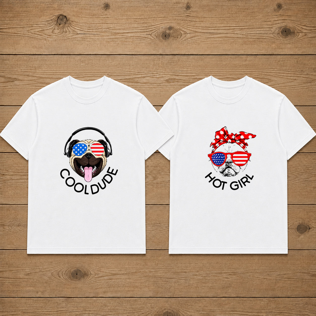 Cool dude Hot Girl Matching Couples T-shirt