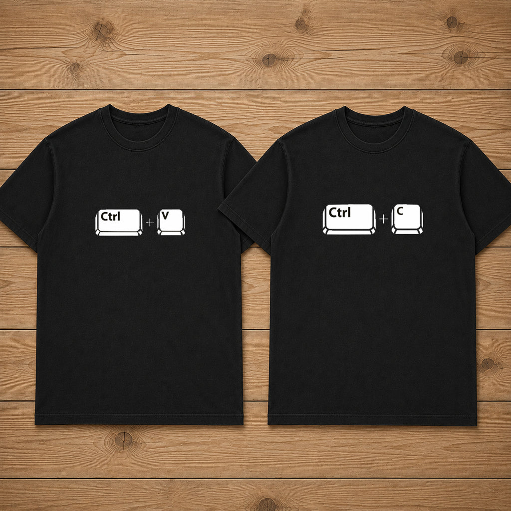 Ctrl C Ctrl V Matching Couples T-shirt