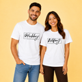 Custom Hubby & Wifey Est Matching Couples T-shirt