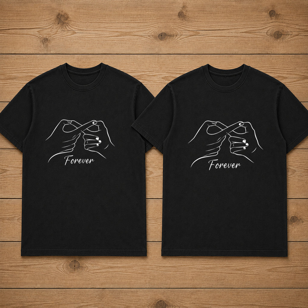 Forever Hand Sign Matching Couples T-shirt