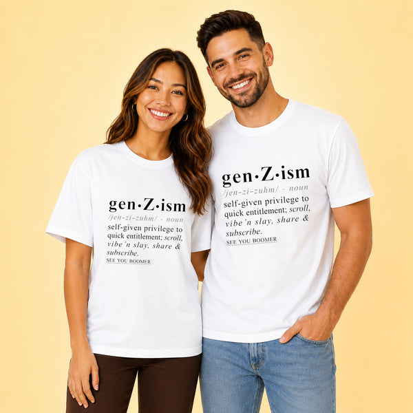 Gen Z Ism Discriptions Matching Couples T-shirt