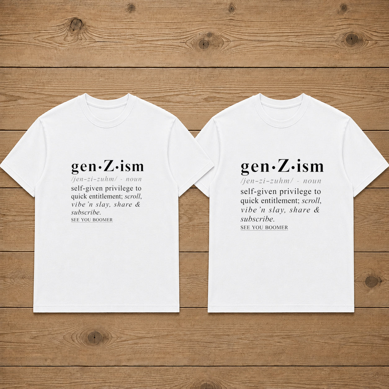 Gen Z Ism Discriptions Matching Couples T-shirt