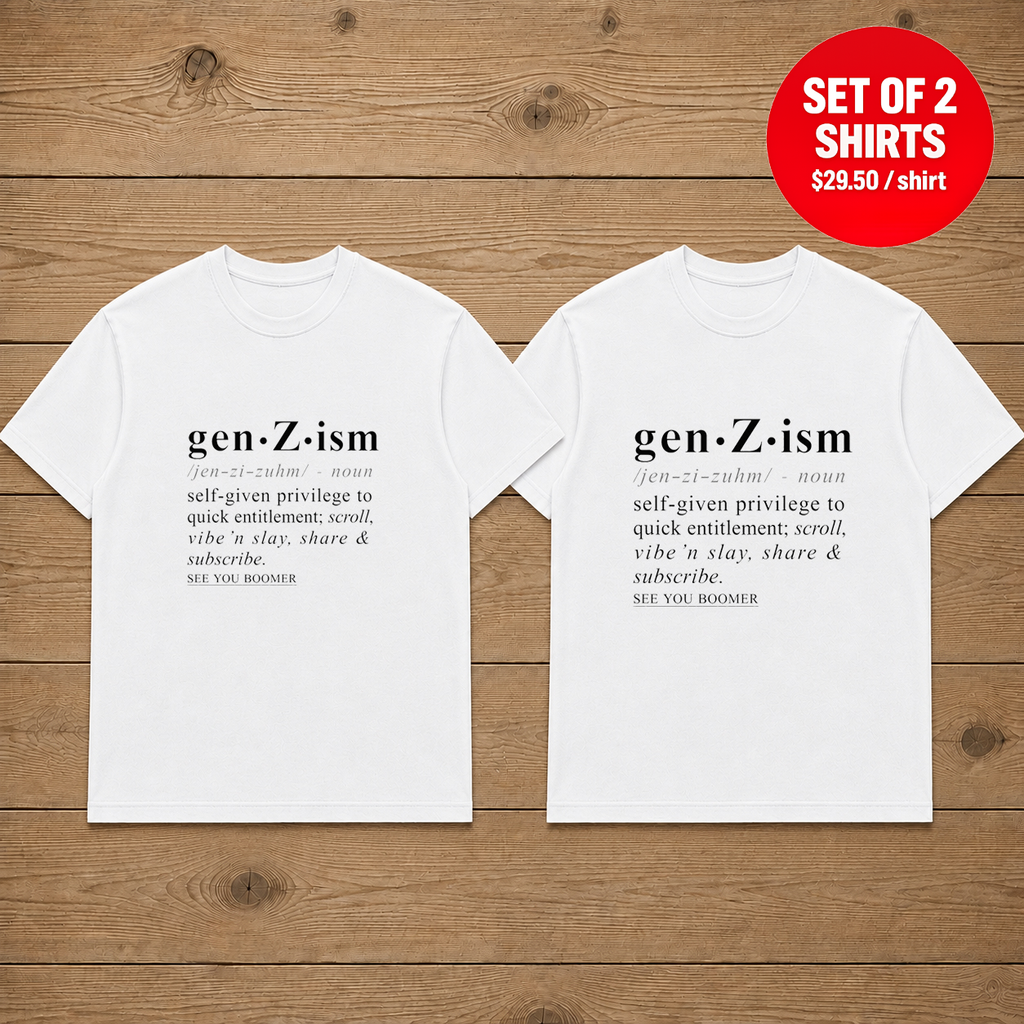 Gen Z Ism Descriptions Matching Couples T-Shirt (Set of 2)