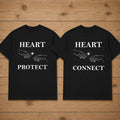 HEART PROTECT & CONNECT matching couple T-SHIRT