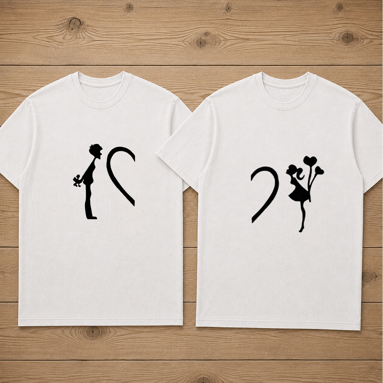 His And Hers Matching Couples T-shirt