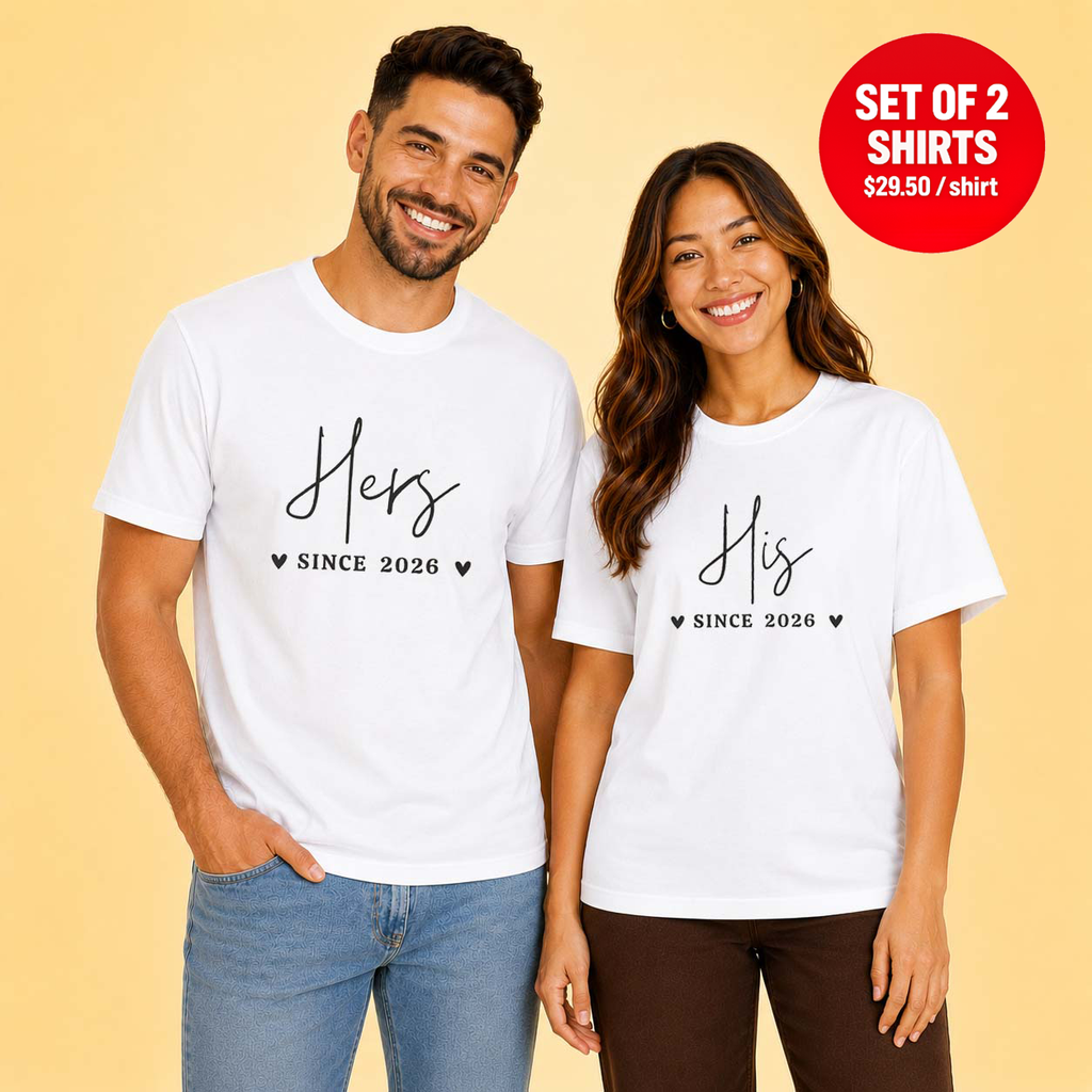 His And Hers Matching Couples T-Shirt (Set of 2)