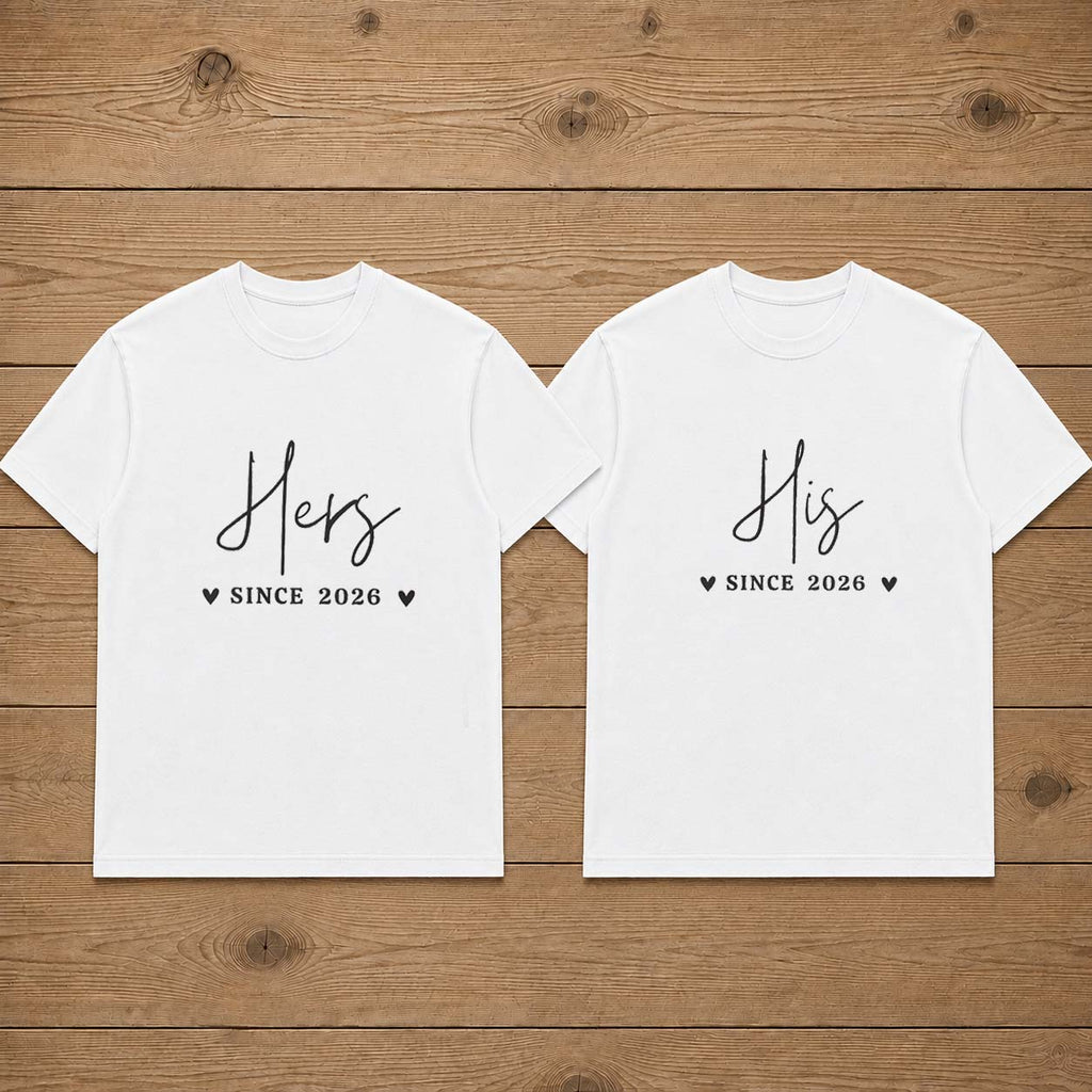 His and Hers Matching Couples T-shirt