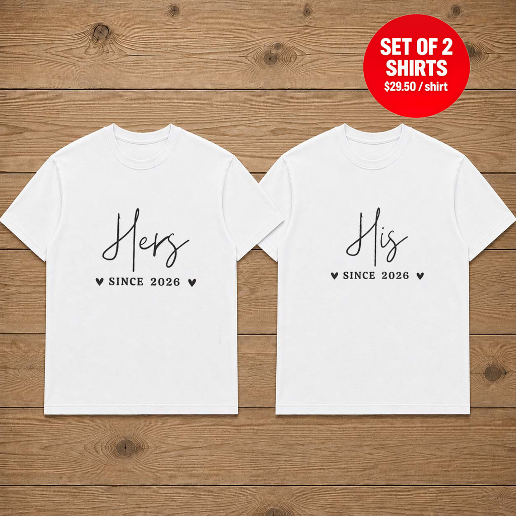 His And Hers Matching Couples T-Shirt (Set of 2)