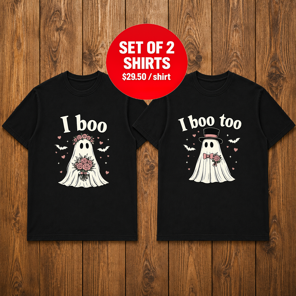 I Boo Too Matching Couples T-shirt