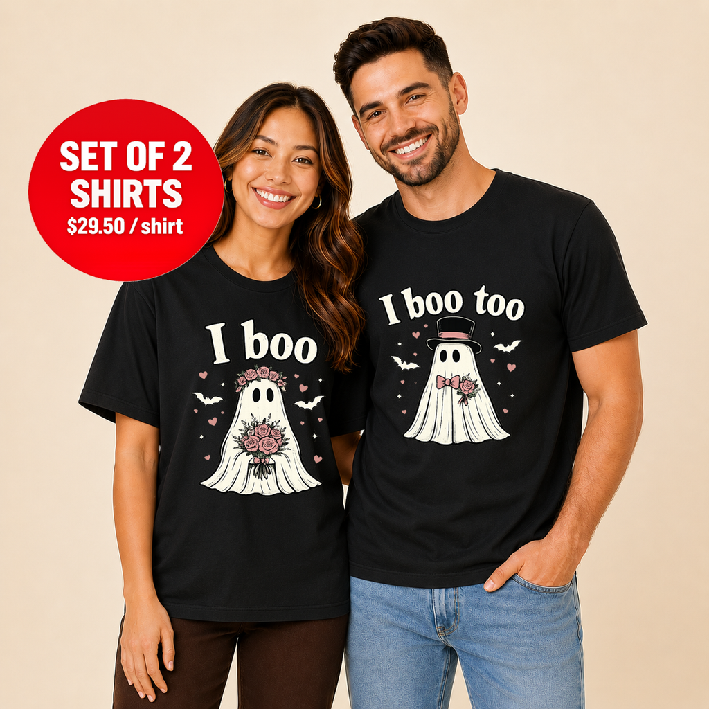 I Boo Too Matching Couples T-shirt