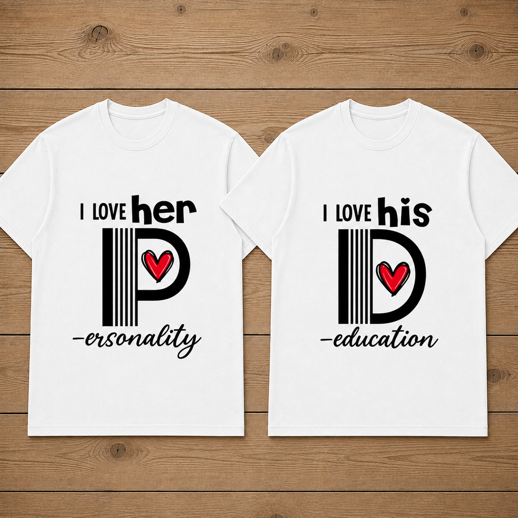 I Love Her Personality Matching Couples T-shirt