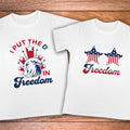 4th of july - I Put The D in Freedom matching couples t-shirt
