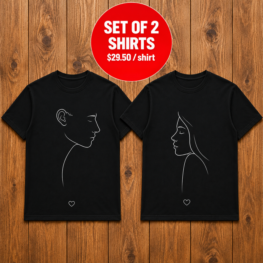 Man And Woman Love Matching Couples T-shirt