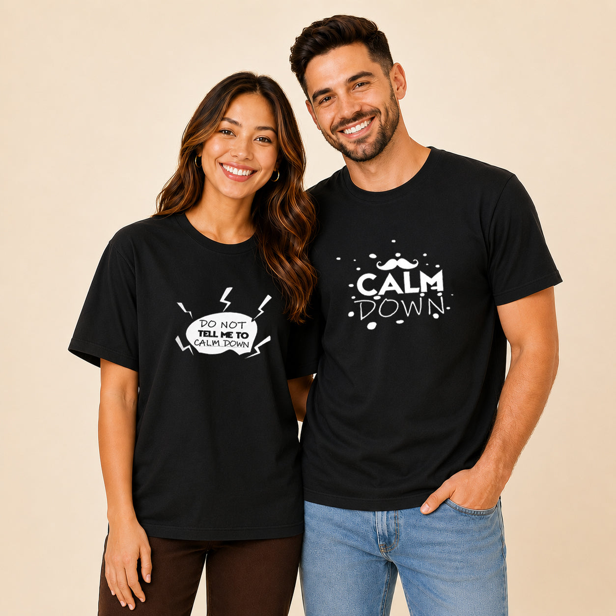Mr Calm Down Mrs Do Not Tell Me To Calm Down Couple Matching T-shirt