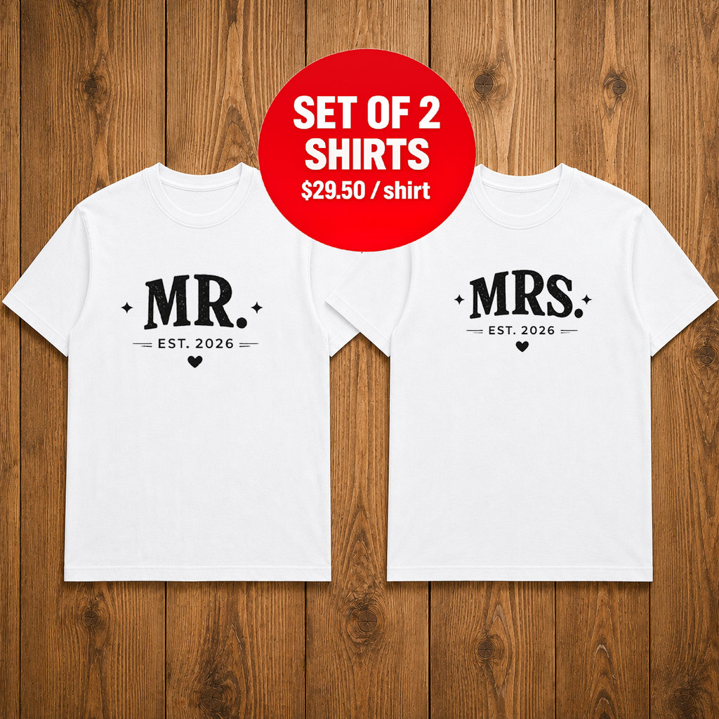 Mr and Mrs Matching Couples T-shirt