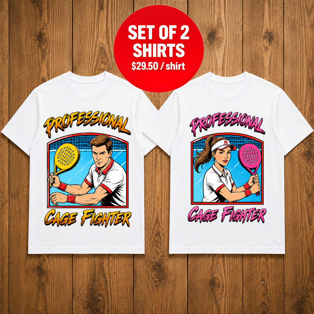 Professional Cage Fighter Matching Couples T-shirt