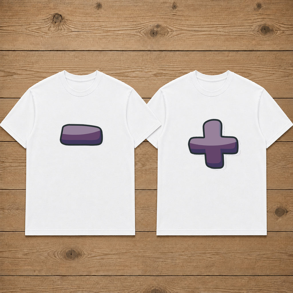 Plus Minus Matching Matching Couples T-shirt