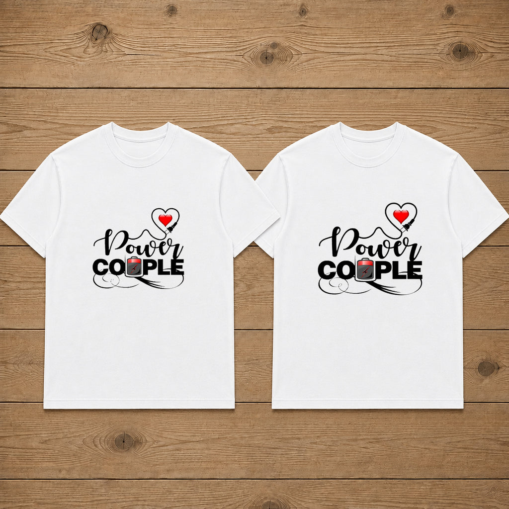 Power Couple Matching Couples T-shirt
