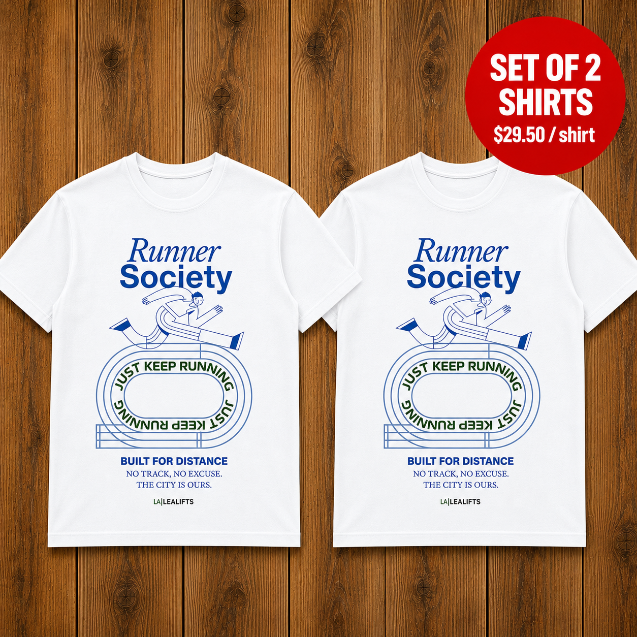 Runner Society Just Keep Running  T-Shirt