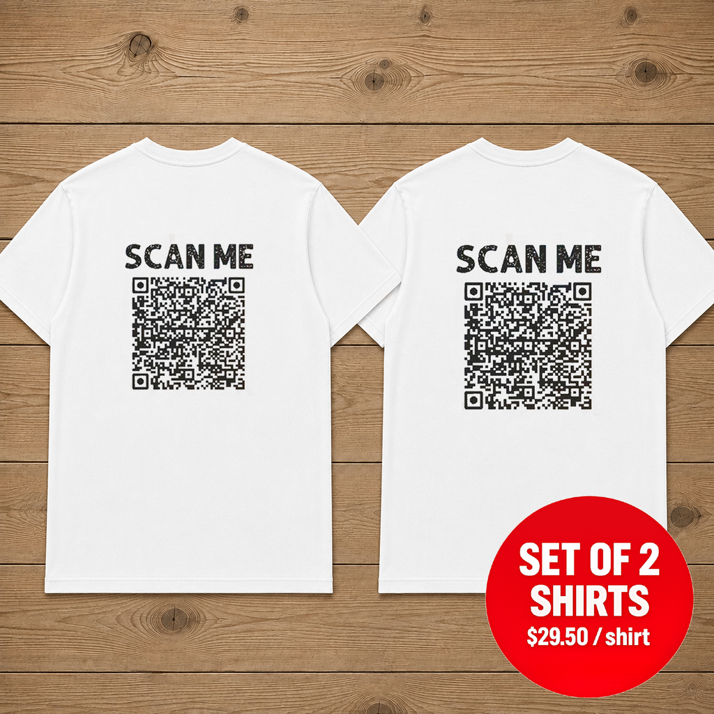 Scan Me Back Matching Couples T-Shirt (Set of 2)