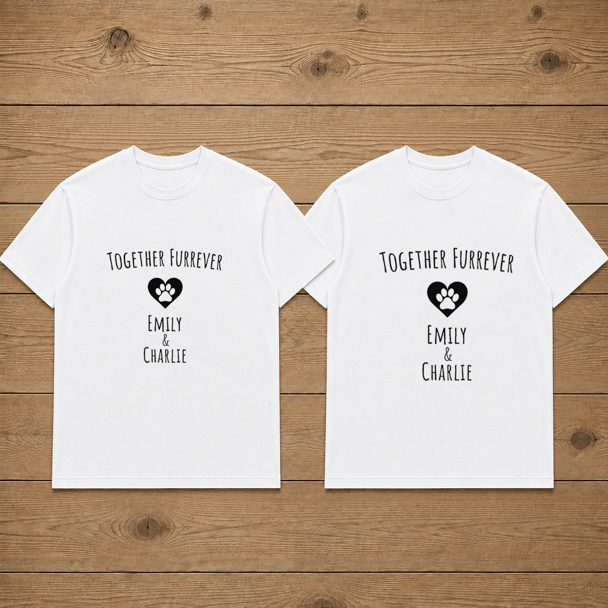 Together Forever Puppy Matching Couples T-shirt