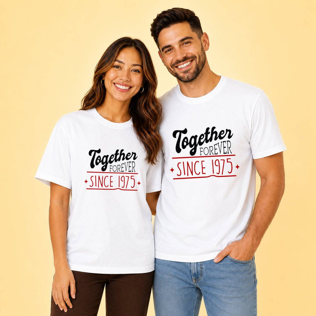 Together Forever Since 1975 Matching Couples T-shirt