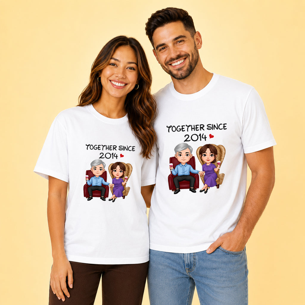 Together Since 2014 Matching Couples T-shirt