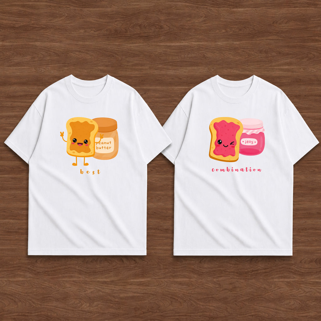 best combination peanut butter matching couple t-shirt