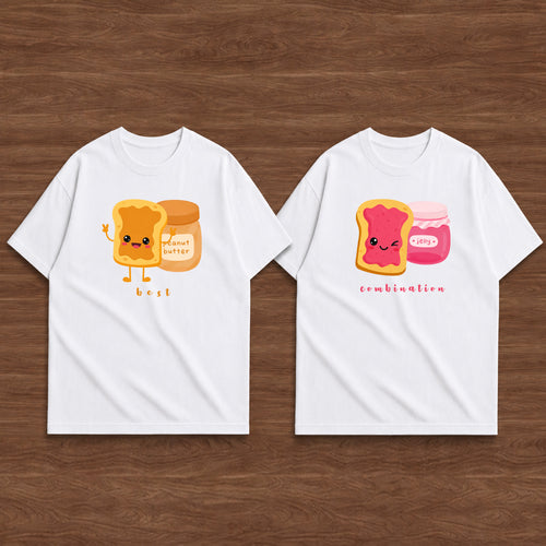 best combination peanut butter matching couple t-shirt