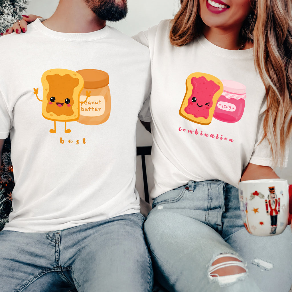 best combination peanut butter matching couple t-shirt
