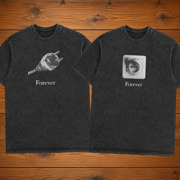 FOREVER plug and socket matching couple  tees
