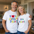 I LOVE TO FINGER PAINT matching couple t-shirt