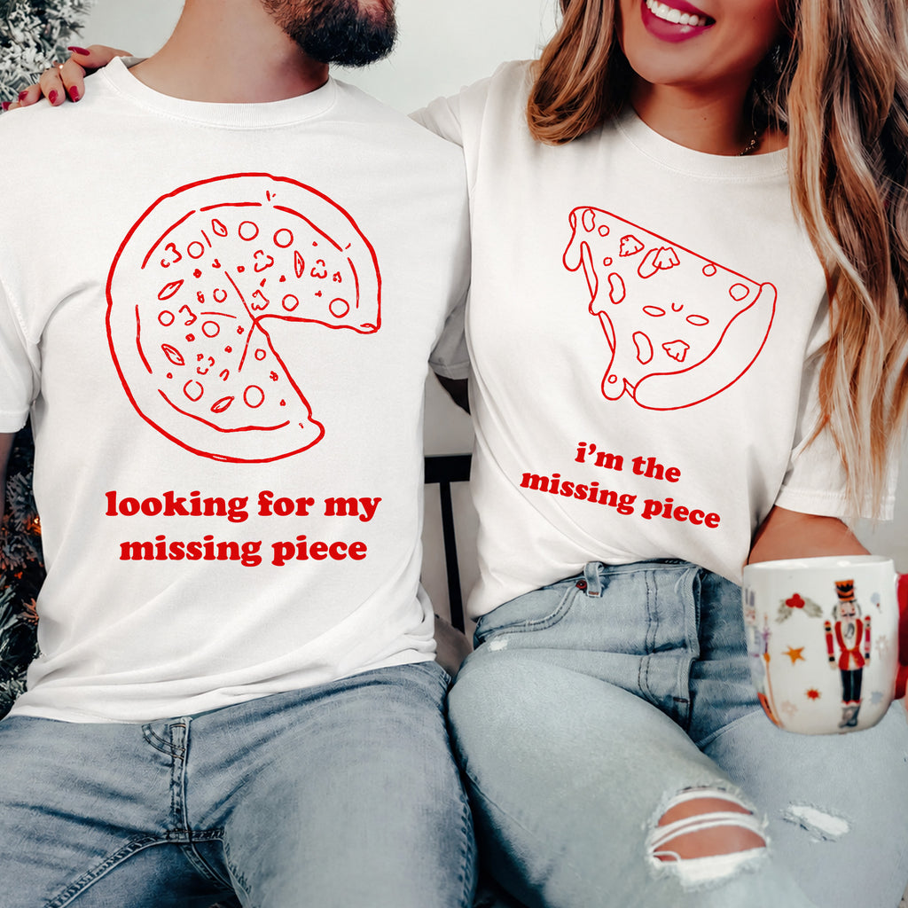 looking for my missing piece matching couple t-shirt