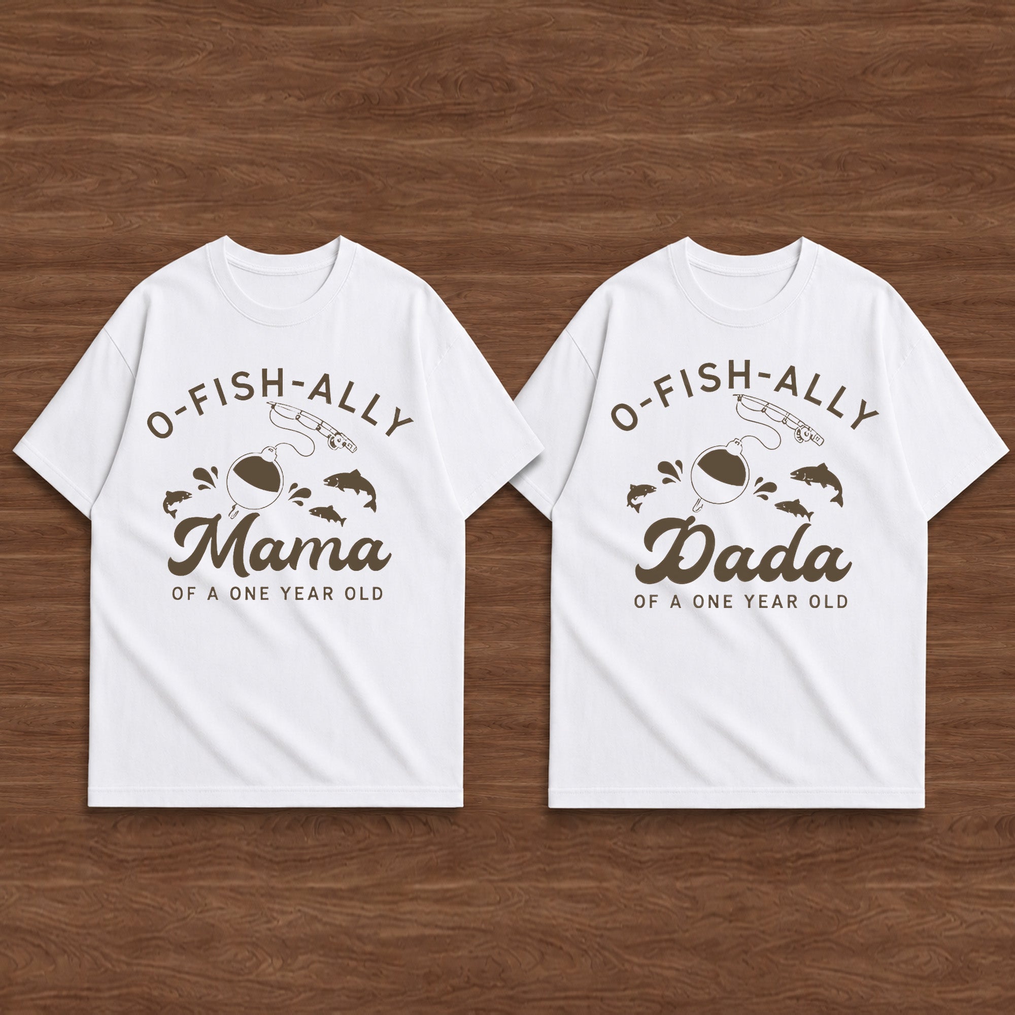 o fish ally mama dada couple t-shirt