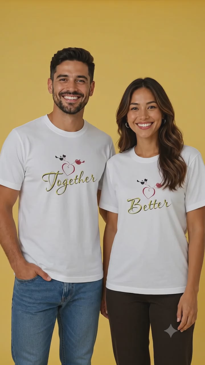 Better Together Matching Couples T-Shirt (Set of 2)