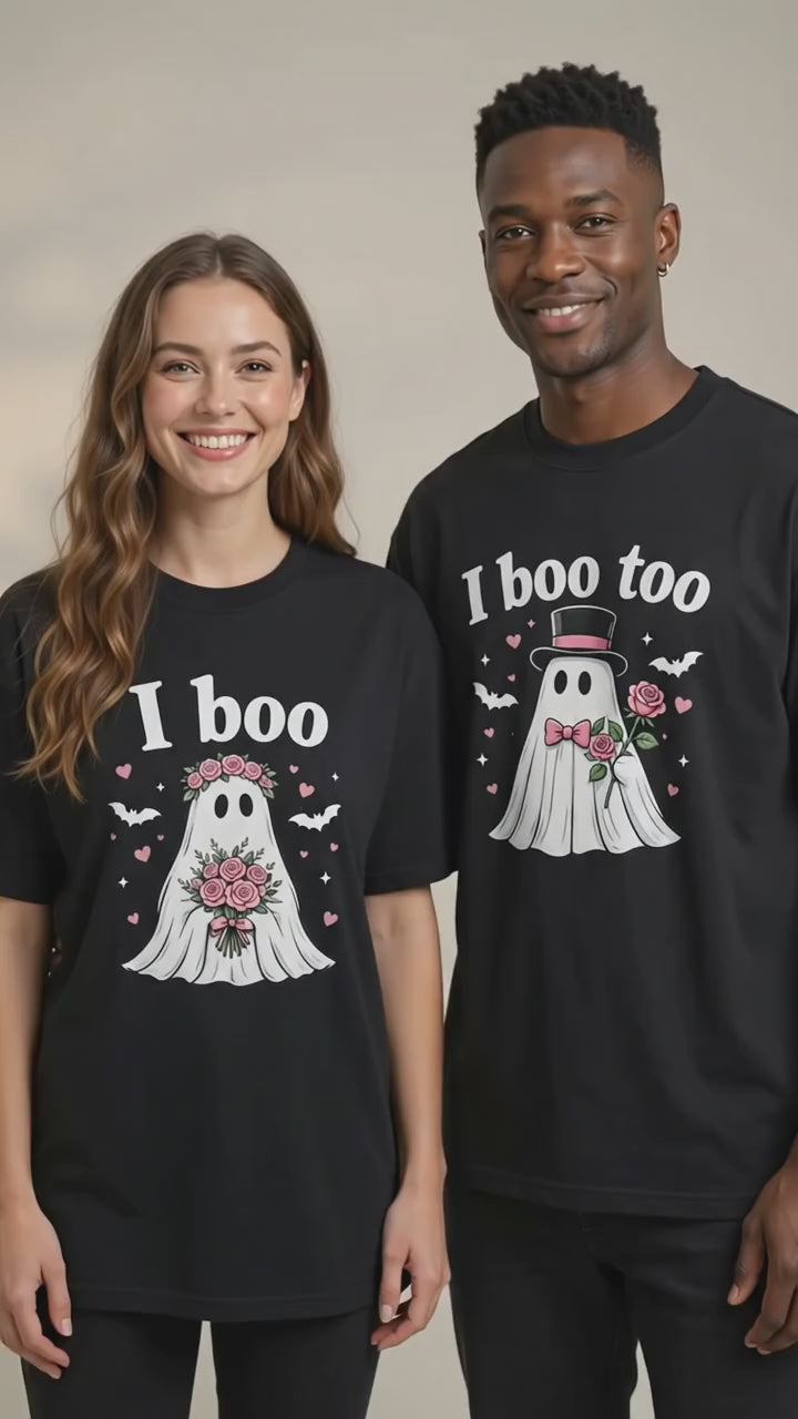 I Boo Too Matching Couples T-shirt