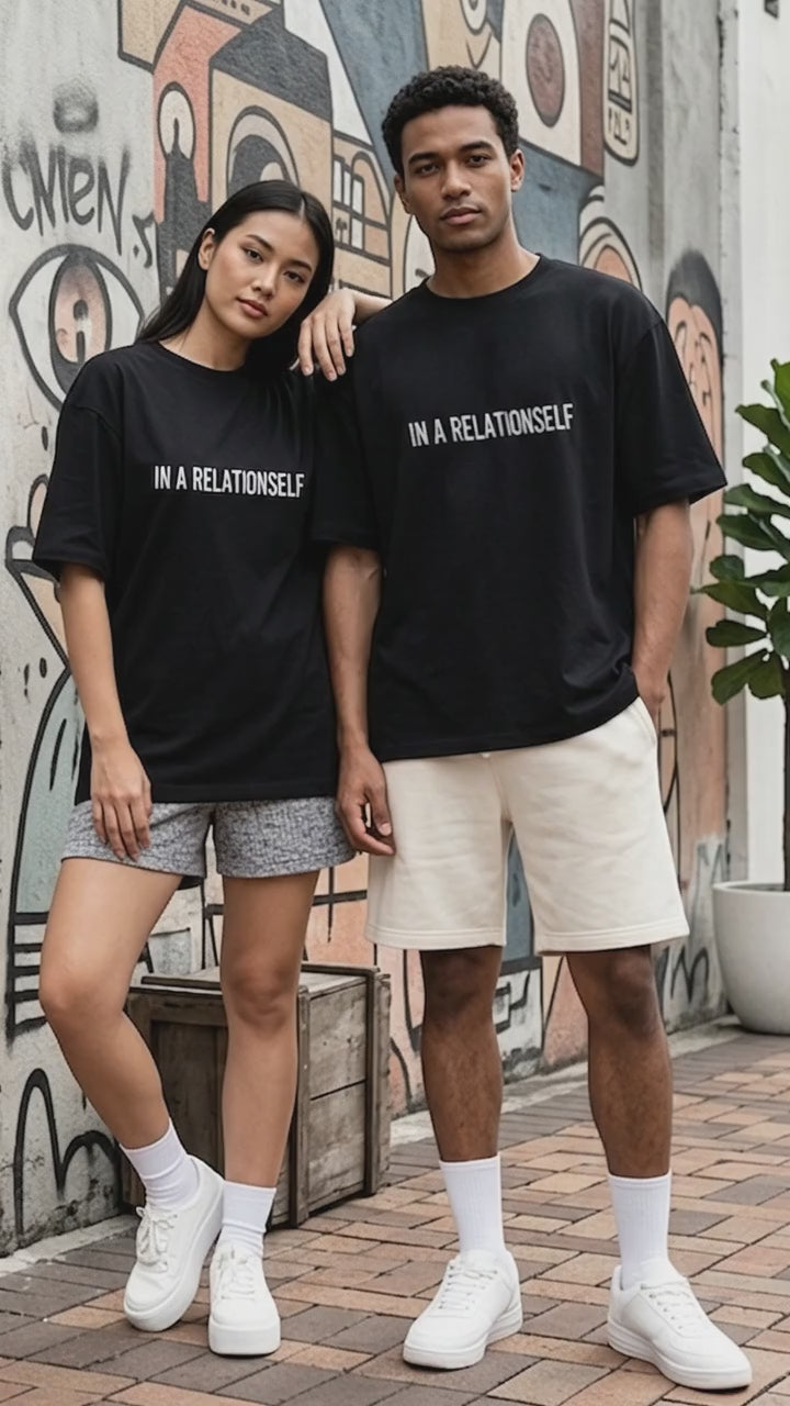 In A Relationself Matching Couples T-Shirt (Set of 2)