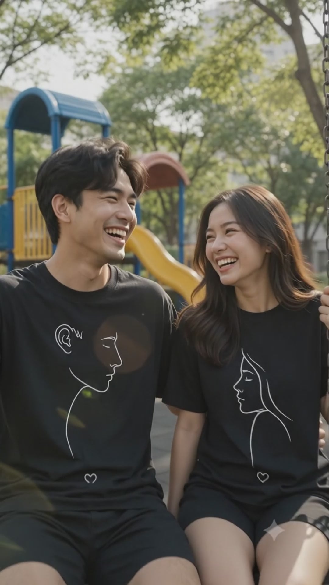 Man And Woman Love Matching Couples T-shirt