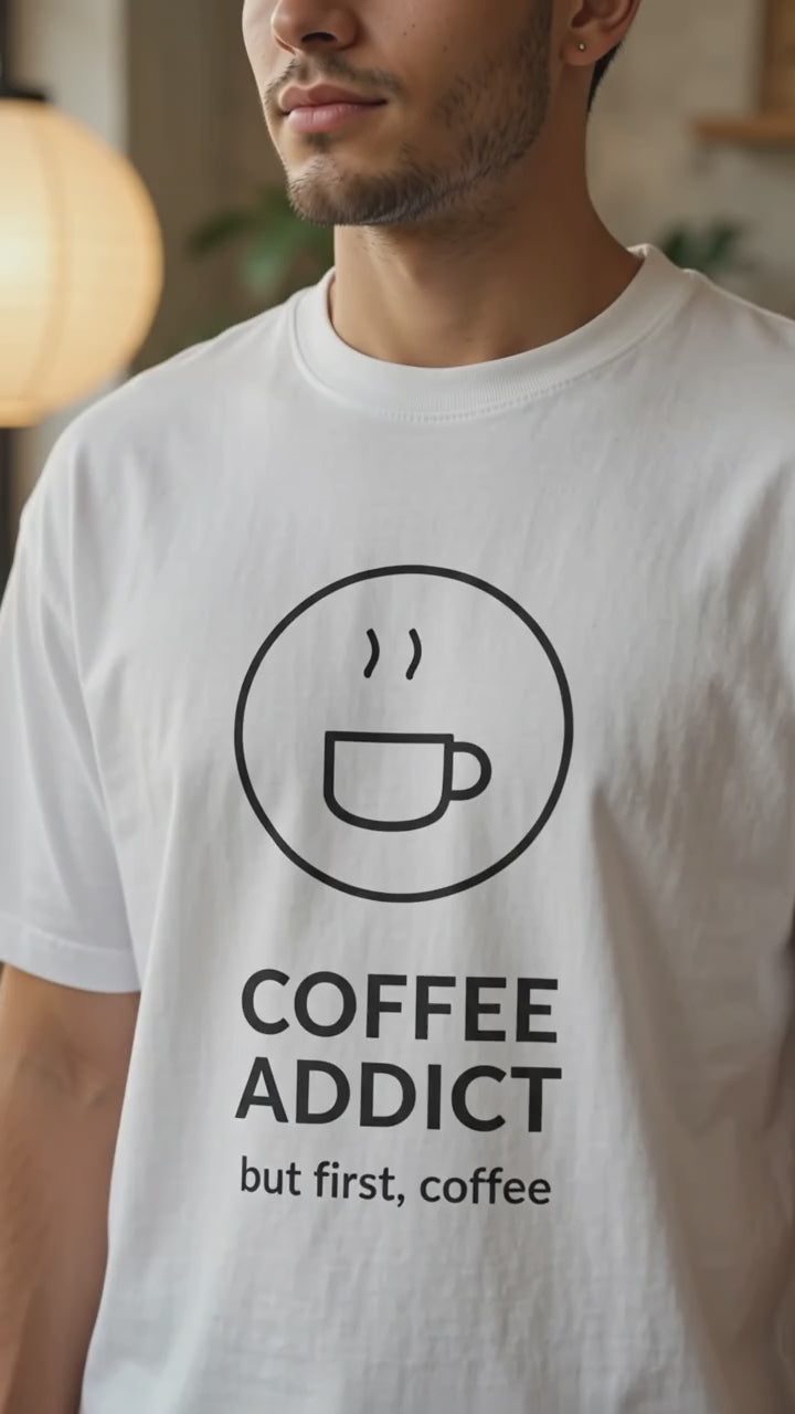 Coffee Addict and Coffe Dealer Matching Couples T-shirt