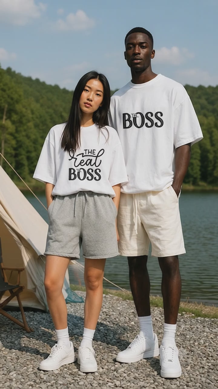 Boss And The Real Boss Matching Couples T-Shirt (Set of 2)