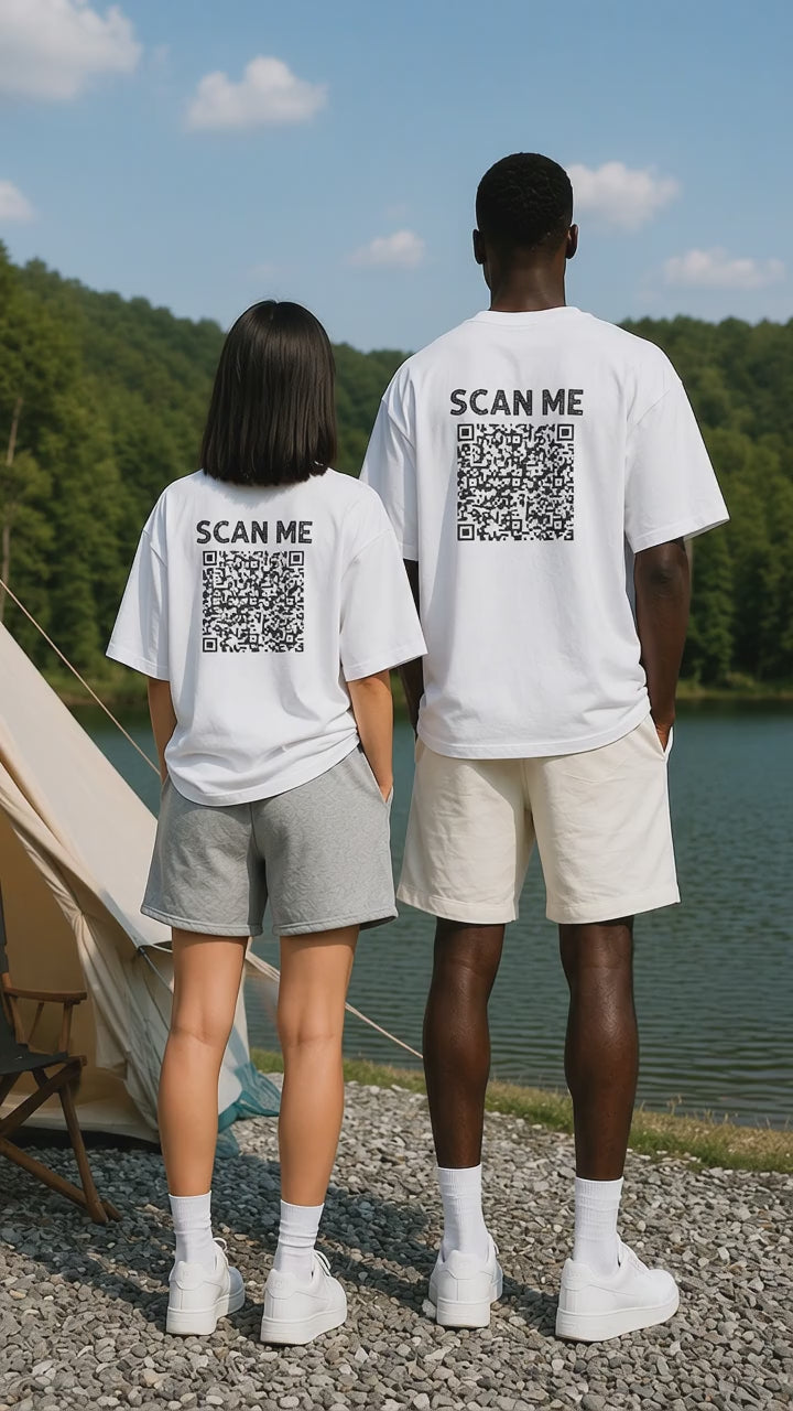 Scan Me Back Matching Couples T-Shirt (Set of 2)